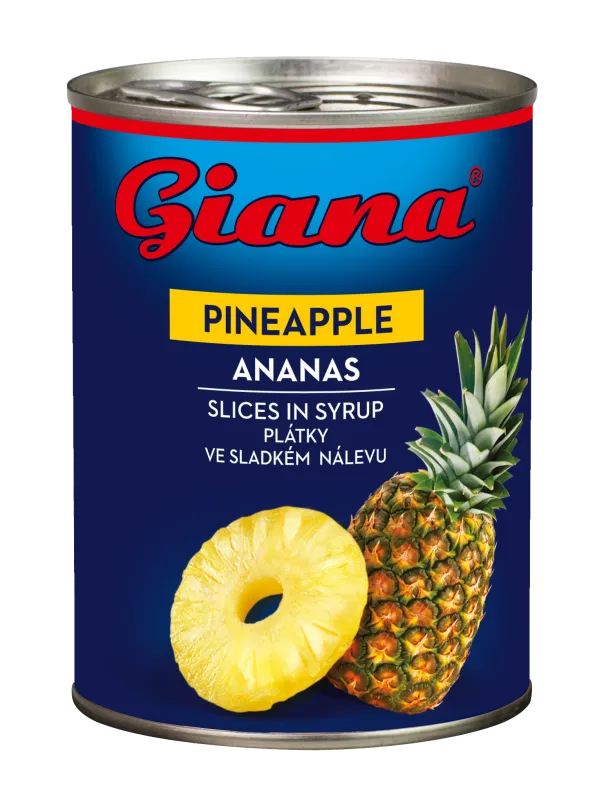 Rezine ananasa v sirupu 565/340g, Giana