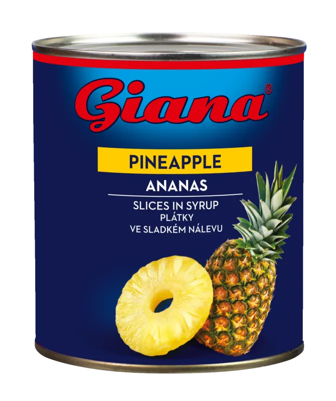 Rezine ananasa v sirupu 850/490g, Giana