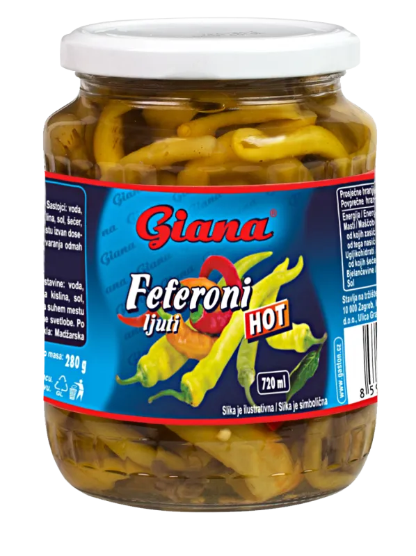Pekoči feferoni 650/240g, Giana