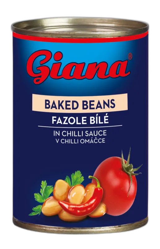 Fižol v paradižnikovi in čili omaki 410g, Giana