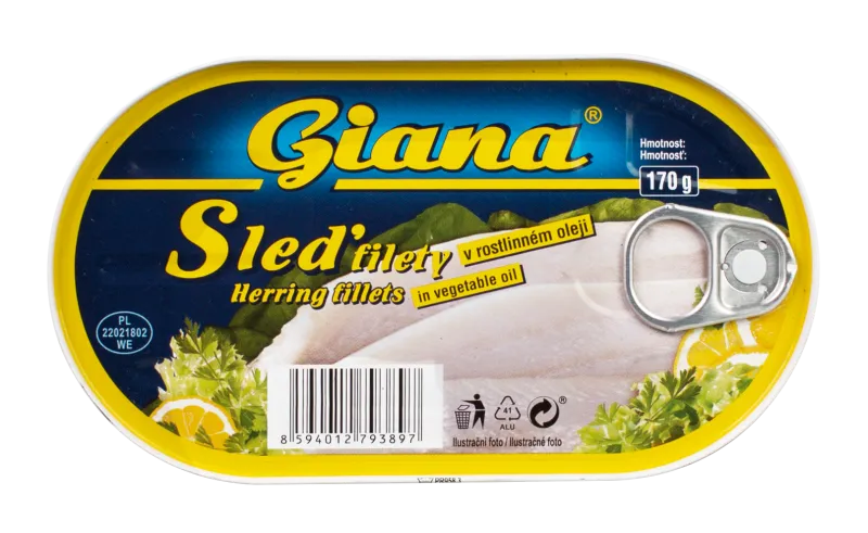 File sleda v rastlinskem olju 170/102g, Giana