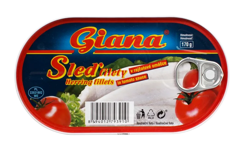 Haringa fileti u umaku od rajčice 170g, Giana