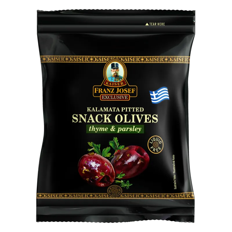 Črne olive s timijanom in peteršiljem 70g, FJK