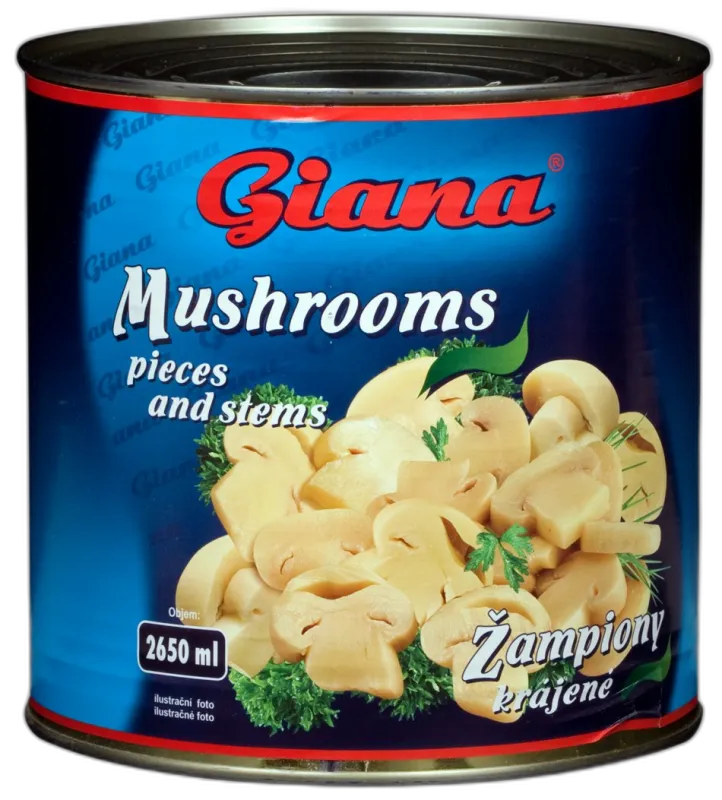 Rezani šampinjoni 2550/1200g, Giana