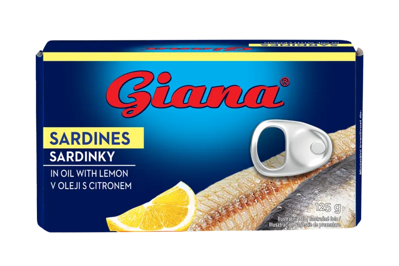 Sardele v olju z limono 125/90g, Giana