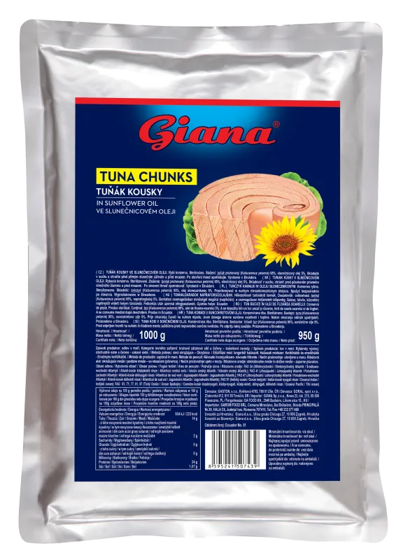 Tun v kosih v rastlinskem olju 1000/950g, Giana