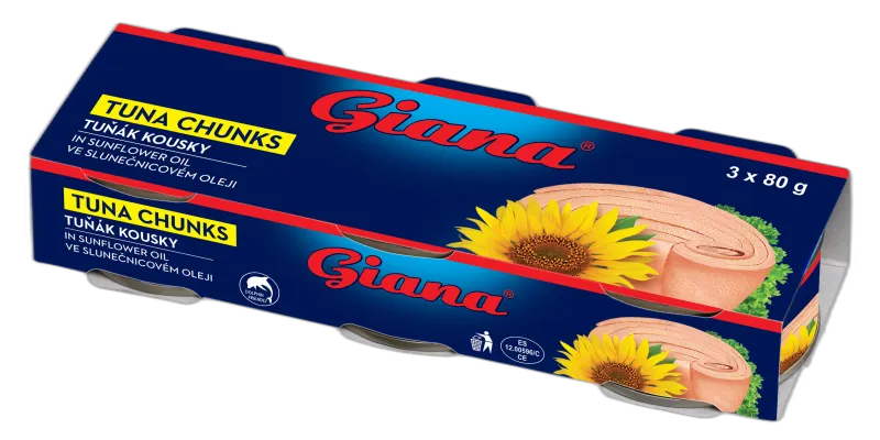 Tuna komadi u biljnom ulju tripack 3x80/56g, Giana